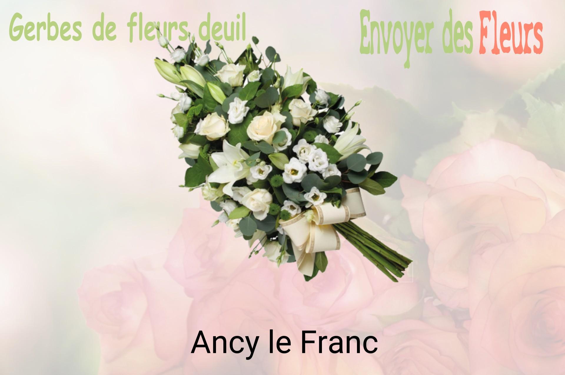 Gerbe de fleurs de deuil livrée à Ancy-le-Franc